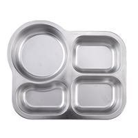 Boîte à lunch isotherme en acier inoxydable 304 sans BPA, 3 compartiments, écologique, moderne/mignonne, anti-fuite, pour l'école primaire