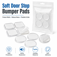 Tampons de protection de porte en silicone transparents, autocollants, anti-bruit pour portes d'armoires et murs