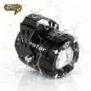 Phare antibrouillard avant de moto à LED, style avion, avec flash d'avertissement, 60W, bicolore, projecteur haute luminosité pour la modernisation et la rénovation - Product Image 3
