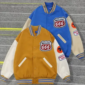 Chaqueta Varsity LAYENNE de Alta Calidad con Mangas Bordadas, Chaqueta de Béisbol Personalizada con Letras Bordadas, Chaqueta Unisex Estilo Y2K - Product Image 3