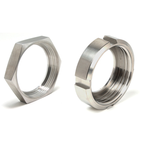 ข้อต่อท่อสแตนเลสเกรดอาหาร SS304/SS316L แบบปรับแต่งได้ พร้อมน็อตหกเหลี่ยม/วงกลม 13H SMSDINIDFRJT 6/4(Siots) ผิวเรียบ - Product Image 1