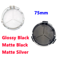 Enjoliveurs de roue électroplaqués étanches en ABS noir brillant et argent mat de 75 mm pour Mercedes-Benz W205/W204/W212/W213/W166/W167/W222/W221