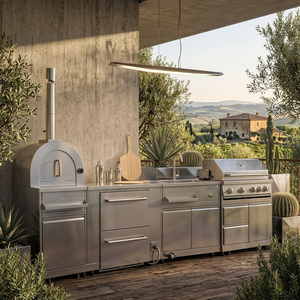 Gabinetes <span class=keywords><strong>de</strong></span> Cocina Modulares <span class=keywords><strong>de</strong></span> Alta Gama para Exteriores, <span class=keywords><strong>de</strong></span> Acero Inoxidable 304, Ecológicos, con Parrilla <span class=keywords><strong>de</strong></span> Gas - Product Image 1