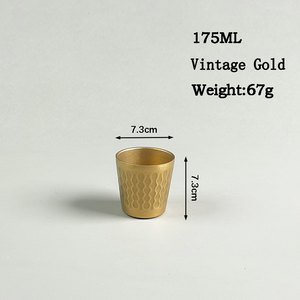 Hui-<span class=keywords><strong>e</strong></span> coreano Vintage in oro 304 in acciaio inossidabile tazza a doppio strato per tè <span class=keywords><strong>e</strong></span> birra che servono alle feste per ristoranti - Product Image 4