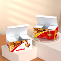 Boîte en papier pour restauration rapide, emballage pour frites et sauce, burger de poulet frit personnalisé
