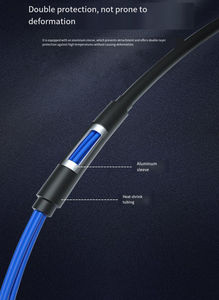 Câble <span class=keywords><strong>optique</strong></span> de télécommunication blindé fini GYXTW pour extérieur, 2 à 12 fibres, sans fusion, SC G652D, gaine PVC/LSZH/PE - Product Image 5