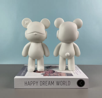 Vente en gros DIY Fluide Ours Teddy Ours violent Ours sombre Peinture Creative Home Decorations Handmade Doll Figurine Toys