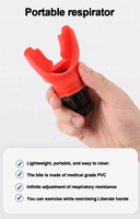 Entraîneur de capacité pulmonaire respiratoire en silicone écologique réutilisable réglable portable pour le sport