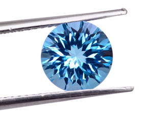 Topacio Azul Natural de 8x8 mm, Calibrado, Forma Redonda, Corte Facetado, Gema Suelta para Joyería - Product Image 4