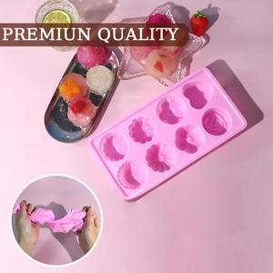 Nuevo molde de pastel Diy <span class=keywords><strong>Balian</strong></span> Flower Duo amor molde de silicona horneado molde de gelatina de comida complementaria para bebés - Product Image 3