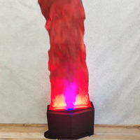 Matériel de fête, machine à flammes en plastique, effet de lumière LED, faux feu, lumières rouges et bleues, commande manuelle