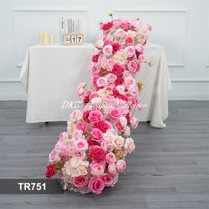 DKB Artificial Flower Factory Customized Artificial Silk Flower <b>Table</b> <b>Runner</b> for <b>Wedding</b> Arrangements Decorations - Product Image 3