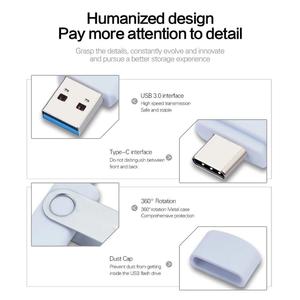 Ổ đĩa flash USB kim loại bền 32GB, 16GB, 64GB, 8GB, 4GB, xoay 360 độ, USB 3.0 kép, Type-C, hiệu năng cao, dành cho du lịch - Product Image 5