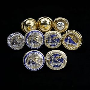 Set <span class=keywords><strong>de</strong></span> Siete Anillos <span class=keywords><strong>de</strong></span> Campeonato <span class=keywords><strong>de</strong></span> los Jingzhou Warriors con Caja <span class=keywords><strong>de</strong></span> Exhibición <span class=keywords><strong>de</strong></span> Madera, Colección Conmemorativa para Fans, Aleación <span class=keywords><strong>de</strong></span> Plata 925 - Product Image 4