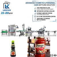 Ligne de production de remplissage automatique de sauce pour pâtes en bouteilles de verre avec piston servo, solution d'emballage clé en main