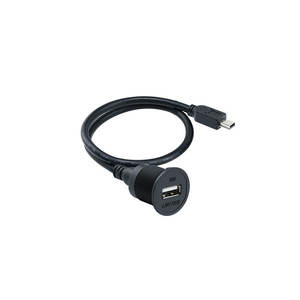 Connecteur femelle USB 2.0 <span class=keywords><strong>M22</strong></span> avec câble d'extension, contacts en cuivre, boîtier en nylon - Product Image 4