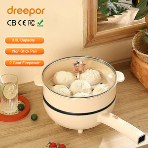 Dreepor Nồi cơm điện 3,5L chảo điện chống dính gia dụng có tay cầm Nồi Nấu Điện cho chiên xào - Product Image 1