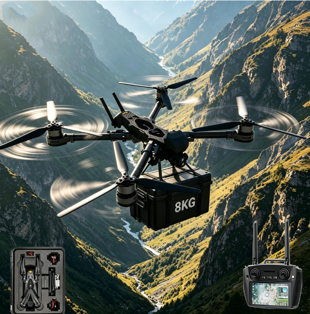 Heavy-Lift 8kg Payload Drone Z15D 4K Thermal Imaging Endurance 15km FPV UAV Professional Inspection Rescue Solution fpv drones