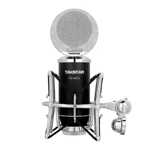 Micro Podcast à condensateur à grand diaphragme/Microphone à condensateur de diffusion en direct professionnel/Microphone d'enregistrement de Podcast karaoké