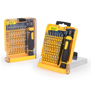Juego de destornilladores magnéticos de precisión 33 en 1 para reparación de teléfonos móviles con almacenamiento oculto con gancho - Product Image 3