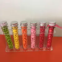 PET Favor Tube Candy Tube Kunststoff-Reagenzglas mit Schraub kappen