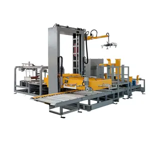 Voll automatischer Low Level Gantry Palet tierer, Case Palettier maschine Verpackungs linie Heißes Produkt 2019 Kunststoff motor, plc Electric