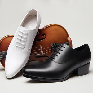 Zapatos de Cuero con Punta en Pico para Hombre, que Aumentan la Estatura, de Primera Capa de Piel de Vaca, Formales y Casuales, Venta Directa de Fábrica, Dropshipping - Product Image 3