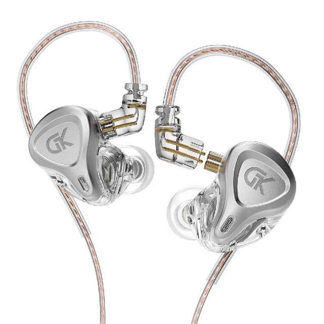 GK-G5 Ergonomic Design 10mm Dynamic Driver High-Definition Sound Quality Replaceable Cable HiFi Metal Wired In-Ear Headphones