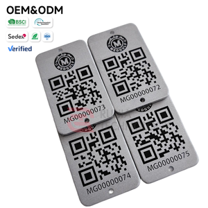 맞춤 각인 금속 QR 코드 태그, 일련번호 포함, 무료 샘플, 소량 주문 가능, 맞춤 금속 QR 코드 태그 - Product Image 1