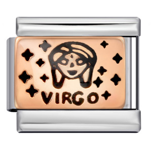 Colgante Rectangular de Acero Inoxidable con Baño de Oro y Esmalte, Amuleto del Zodíaco <span class=keywords><strong>Capricornio</strong></span>, Componentes de Joyería DIY para Pulseras de Astrología al por Mayor - Product Image 3