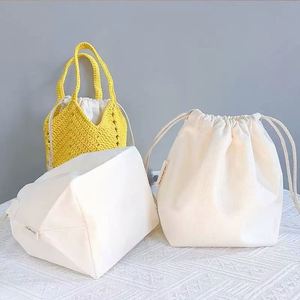 Bolsa de Lona de Algodón de Alta Calidad con Cordón, Bolsa Protectora Contra el Polvo de Color Natural con Doble Cordón - Product Image 3