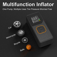 Small Size Jump Starter With Air Pump Cordless Rechargeable Auto Stop ABS Emergency Light for Car Motorcycle Tires