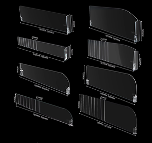 Separador de estantes acrílicos para farmacia, 10 piezas por juego, divisor de estantes ajustables de plástico comercial para almacén - Product Image 6