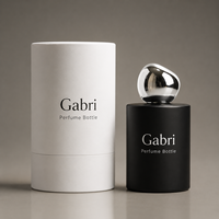 Flacons de parfum en gros de 30 ml, 50 ml, 100 ml, design personnalisé OEM, étiquette privée, flacon de parfum de luxe noir cylindrique