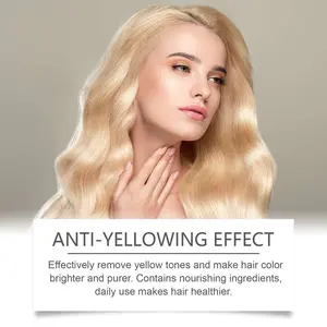 Shampoo capillaire à base de plantes biologiques, protection de la couleur, shampooing <span class=keywords><strong>violet</strong></span> nourrissant, correction de la couleur, <span class=keywords><strong>effet</strong></span> longue durée, élimine le jaune des cheveux - Product Image 3