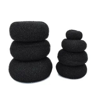 Wholesale Custom Size Soft Solid Hair Donut Bun Shaper Maker Portable Nylon Made Hair Curler