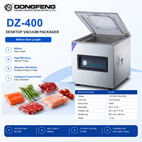 Commerciële desktop vacuümverpakkingsmachine DZ-400 tafelmodel vacuümsealapparaat voor voedsel 400mm roestvrijstalen sealbalk
