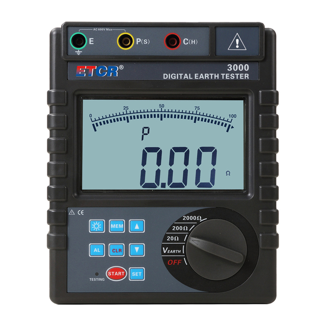 ETCR3000 Anti-interference and Environmental Adaptability Digital Earth Resistance Meter