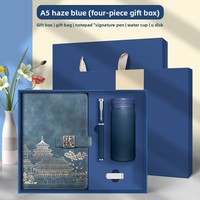 Coffret Cadeau Personnalisable en Similicuir A5 avec Carnet Rechargeable et Stylo USB pour Cadeaux d'Affaires et Publicité