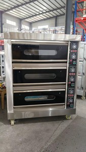 Four à sole électrique commercial 19,5 kW, 3 niveaux, 6 plateaux, haute puissance, pour la production en grande boulangerie, pizzeria et restaurant - Product Image 5