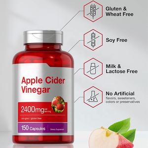 Kapsul Cuka Apel (150 Kapsul) - 2400mg Per Sajian, Suplemen Diet Bebas GMO & Bebas Gluten - Product Image 5