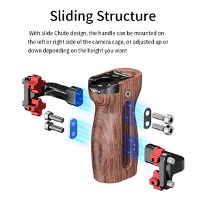 Impugnatura Laterale Universale in Lega di Alluminio per Fotocamera, Grip Sinistro/Destro per Gabbia Fotocamera <span class=keywords><strong>Canon</strong></span> Nikon Sony - Product Image 4