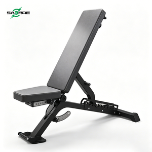 SAERDE Heavy Duty Adjustable Folding Weight Bench for Home Gym with <b>Dumbbell</b> Workout and Incline Decline Flat Positions - Product Image 1