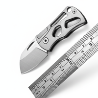 Mini couteau pliant EDC porte-clés, lame en acier D2, tactique, petit couteau compact de poche pour le quotidien et l'extérieur
