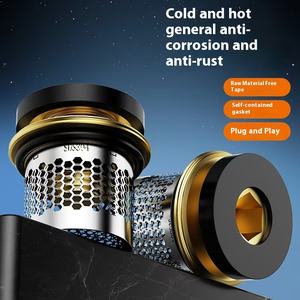 Válvula de <span class=keywords><strong>Ducha</strong></span> Anti-Retorno de Diseño Moderno con Diámetro Interior de 1/2\", Bloqueo Unidireccional con Filtro de 3/4\", Almohadilla de Goma para Baño - Product Image 4