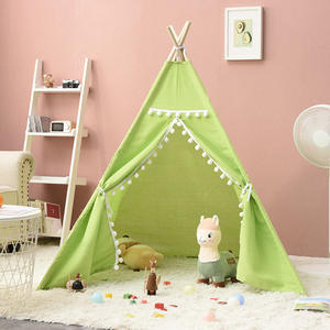 Tente noire de jeu intérieure en coton, tente en toile pour enfants <span class=keywords><strong>tipi</strong></span>, de haute qualité, vente en gros - Product Image 2