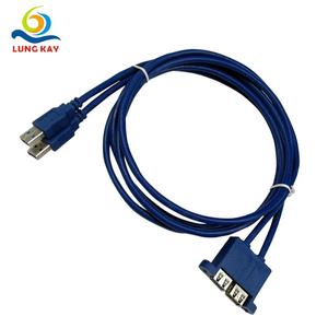 Cable de extensión Lung Kay Usb 3.0 Am a Af, 2 puertos, cable de datos de alambre de cobre azul para conexión de computadora - Product Image 1