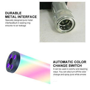 Pistolet à air CO2 en métal avec LED RGB, effets spéciaux pour DJ, machine à jet de fumée pour scène, pistolet à fumée électrique avec télécommande - Product Image 5