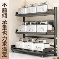 Support de Rangement Double Niveau en Métal Réglable pour Épices et Couteaux, Organisateur de Comptoir pour Condiments et Articles Divers – Meilleures Ventes