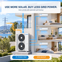 Système de climatisation multi-split solaire hors réseau 48V DC OEM avec batterie LiFePO4, contrôleur MPPT et panneaux solaires pour la maison